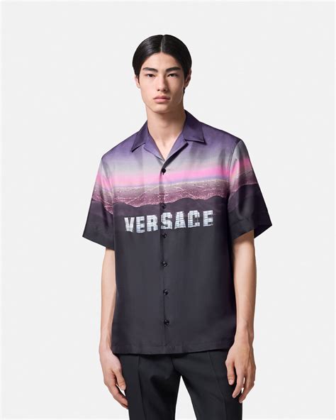 camisa seda versace|Camisas de sastrería hombre .